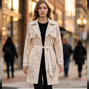 Chico's Lace Trench Coat